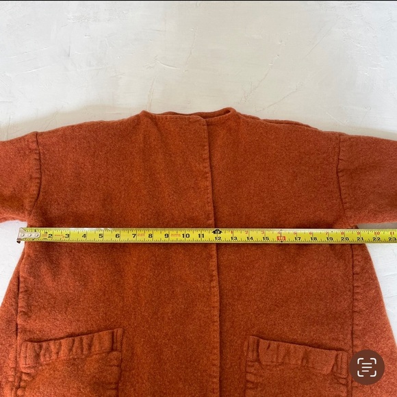 Eskandar Sweater Womens Burnt Orange Wool Cashmere Scottish Boxy Marled - Picture 10 of 12
